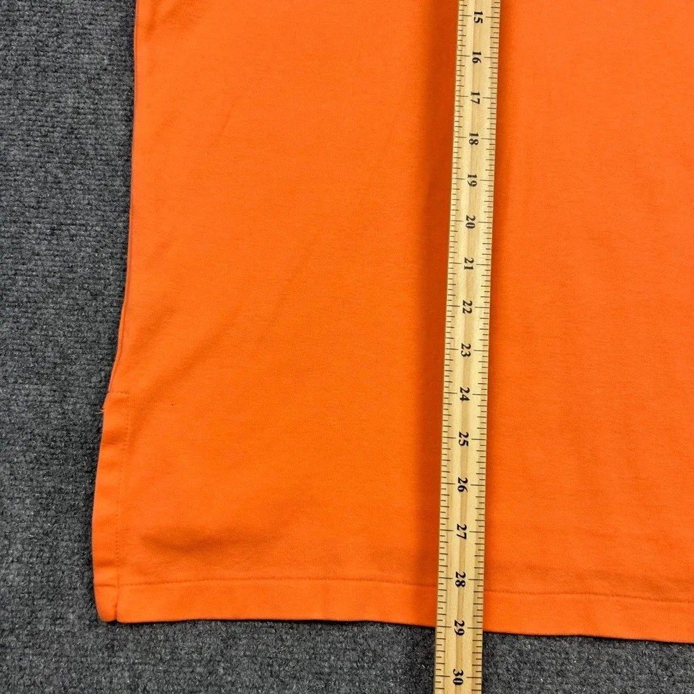 Polo Ralph Lauren Polo Shirt Mens L Orange Short Sleeve Green Pony Cotton Pique